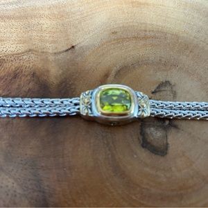 John Medeiros Double Strand Peridot Bracelet Noveau Collection Retail $250